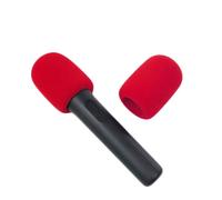 Housse de microphone coupe-vent pour JBL PartyBox Encore/Encore2, pare-vent en mousse anti-salive, lavable et réutilisable pour micro portatif sans fil, taille standard (rouge)