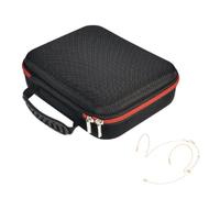 Housse de Microphone Portable Anti-Chute pour Micro Lavalier Lapel Mics, EVA Sac de Rangement Rigide avec Doublure en Suède 23*18cm Noir