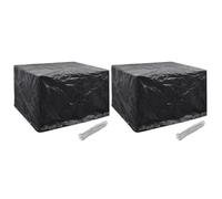 Housse De Mobilier De Jardin Vidaxl - 2 Pcs - 135x135x90 Cm - Noir - Imperméable Et Résistante Aux Uv Multicolore