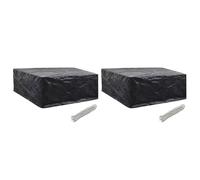 Housse de mobilier de jardin - VIDAXL - 2 personnes - Noir - Imperméable et résistante aux UV