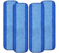 Housse de Mop Chiffon de nettoyage en microfibre for tampons rechange, système d'entretien des sols, chiffon à plat humide/sec, outils Pour laver le sol(4PC)
