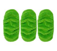 Housse de Mop Recharge de lingettes rechange en microfibre réutilisables vertes for balai à sec Pour laver le sol(3pcs)