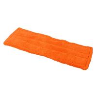 Housse de Mop Serpillères plates for sols en bois, tampon de rechange, recharge, tête vadrouille, microfibre, velours corail, Orange Pour laver le sol