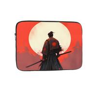 Housse de motivation Samouraï pour ordinateur portable de 10 pouces - Sac pour ordinateur portable de guerrier japonais pour homme et femme - Résistant à l'eau - Résistant aux chocs