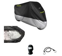 Housse de moto bicolore molletonnée imperméable anti-grêle 250 g pour moto, scooter et maximoto avec pare-brise/pare-brise + coffre compatible avec S Uzuki GSF 600 Bandit