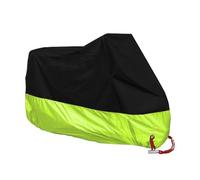 Housse de Moto, Bicyclette et Scooter 210D Oxford, Résistante, Durable, Imperméable avec 2 Trous pour Cadenas, Protection Toutes Saisons pour Intérieur et Extérieur (Vert Fluorescent,M(160-180cm))