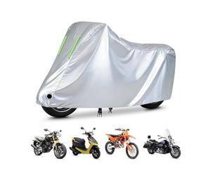 Housse de Moto imperméable pour Moto Guzzi V 65 Florida (Reduced Effect)|Bâche Moto imperméable Stockage extérieur avec Trous Verrouillage,Sac Rangement & Design réfléchissant Nocturne