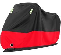 Housse de Moto pour Kawasaki KLR 650 1987-2020 2021 2022 2023 2024 2025 2026, Imperméable Motocyclette 210D, Protection Complète Contre UV Poussière, Bandes Réfléchissantes,Red