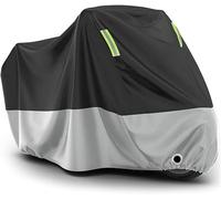 Housse de Moto pour Kawasaki Ninja ZX 4RR 2023, Imperméable Motocyclette 210D, Protection Complète Contre UV Poussière, Bandes Réfléchissantes,Silver