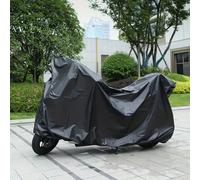 Housse de moto universelle imperméable, protection solaire, protection UV avec bandes réfléchissantes pour vélo et scooter black-chezhao
