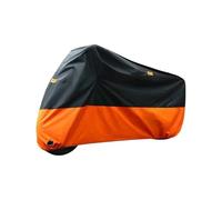 Housse De Moto Universelle pour Moto Électrique Épaisse 190T Imperméable Anti-UV Anti-poussière Anti-Pluie Pare-Soleil pour Toutes Les Saisons Bache Moto Exterieur Etanche(Black Orange,4XL 2.7)