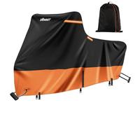 Housse de Moto XL très résistante, Housse de Moto 420D imperméable, Rangement extérieur avec Nano-revêtement, 5 Bandes réfléchissantes, aérations, 3 Boucles Coupe-Vent, Fermeture éclair d'antenne