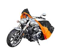 Housse De Moto XXL Imperméable pour Harley pour Davidson Dyna Sportster Softail, Protection Contre La Pluie Et Poussière, Grande Taille, Orange/Noir
