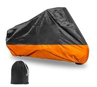 Housse de Moto XXXL pour Harley Davidson 400 cc-1000 CC pour Street Glide pour Electra Glide pour Ultra Classic FLHTCU pour Road King Touring GL (Orange et Noir)