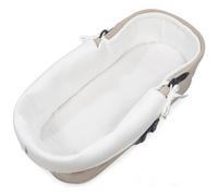 Housse de nacelle dual et Drap housse pour nacelle Little Bloom Blanc