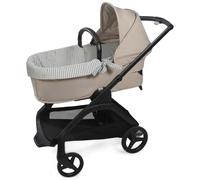 Housse de nacelle et Drap housse pour nacelle Praliné Vichy Rayures Matcha