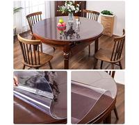 Housse De Nappe en PVC De 1,0 Mm D’épaisseur, Nappe en Vinyle, Protecteur De Dessus De Table Ronde en Plastique, Protecteur De Salle à Manger étanche, Coussin De Protection Ci, 140cm