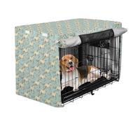 Housse de niche en tissu imperméable et coupe-vent pour transport de coffre de voiture Cyan pâle Dessiné à la main Cheval au galop Taille S