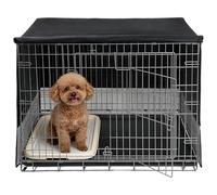 Housse de niche pour chiens - Tissu Oxford imperméable à 4 côtés - Panneau en respirante - Protection contre le - Enclos d'intérieur et d'extérieur | Pour chiots, chatons, animaux