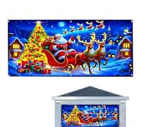 Housse de Noël pour garage, grand format, éclairage LED, étanche, décoration pour potence et couvercle de porte de garage, pour maison, jardin, mur, terrasse