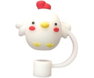 Housse de paille blanche en silicone pour tasse Stanley de 122 et 887,5 ml, joli capuchon de paille en silicone de 8 mm pour accessoires de tasse Stanley, bouchon de paille pour gobelets, bouchon de