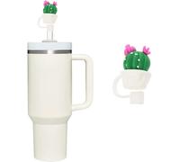 Housse de paille en silicone pour gobelets Stanley de 10 mm et 887 ml, joli bouchon de paille en silicone de 10 mm pour accessoires de tasse Stanley, bouchon de paille pour pailles réutilisables