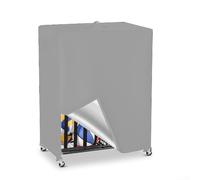 Housse de panier de basket-ball d'extérieur imperméable durable avec panneau latéral de ventilation, accès à la fermeture éclair avant et poignée supérieure pour protéger l'équipement (gris)