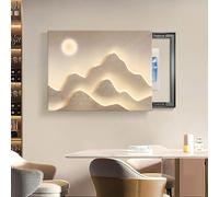 Housse de panneau électrique décorative - Boîte à fusibles - Décoration murale pour salon et bureau, couvercle de disjoncteur (noir A, 45 x 35 cm)
