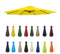 Housse de parasol de rechange imperméable pour parasol de jardin - 2 m et 3,5 m - Convient aux modèles 6 à 8 bras - Idéal pour une utilisation dans le jardin et la terrasse, jaune, 8ribs:2.7m/8.8ft