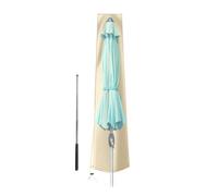 Housse de parasol de table de terrasse | Comprend un poteau de support télescopique | Capot de protection pour parasol déporté extérieur | Pour cour arrière, jardin, pelouses, piscine, meubles, fête