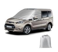 Housse de Pare-Brise Avant Compatible avec Ford Transit Connect 2012-2021, Mise à Niveau Argent Pare Soleil de Fenêtre Occultant Bloque Les Rayons UV, Résistante Aux Intempéries de Voiture