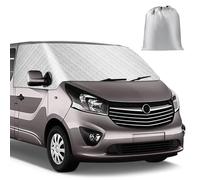 Housse de Pare-Brise Compatible avec Renault Trafic 2014-2025, Argenté Pare-Soleil pour Vitre Avant, Bloque Les Rayons UV, Protège du Vent et des Intempéries, Garde Votre Véhicule au Frais