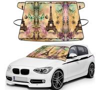Housse de pare-brise de voiture imperméable à motif Tour Eiffel de Paris, housse de neige élégante imprimée pour berlines, voitures et VUS - 175 x 107 cm