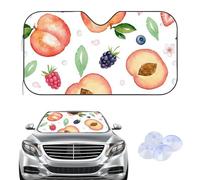 Housse de pare-brise Peach and Mixed Berry - Protection contre le givre - Accessoire de voiture - Cadeau pour homme - Protection contre le vent - Pour SUV et van (140 x 70 cm)