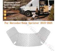 Housse de pare-brise pour Mercedes-Benz Sprinter 2006-2018 / 2018-2025 VW Crafter, couverture de neige antivol résistante aux intempéries 600D Oxford 2006-2017