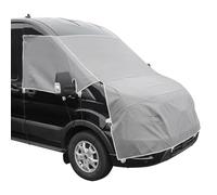 Bâche de protection pour pare-brise, compatible avec différentes marques, avec protection UV, tissu non tissé, fentes miroir et sangles de serrage 160 g/m², compatible avec Ford Transit à partir de