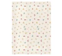 Housse de pare-soleil coupe-vent pour poussette - Protège de la poussière et de la neige - Style Oliver Jeffers - Motif marguerite - Blanc cassé