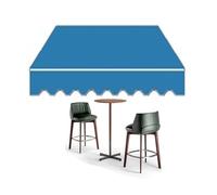 Housse de pare-soleil d'extérieur rétractable - Tissu en polyester résistant à l'eau pour portes et fenêtres - Bleu lac - 300 x 200 cm