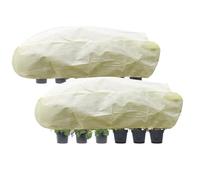 Housse de Parterre surélevée | 2 pièces Couvercle de Protection rectangulaire pour avec lanière | Protection Contre Le Gel pour d'extérieur | pour Serre Jardin extérieur Climat Froid