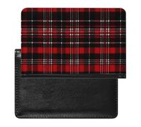 Housse de passeport à carreaux rouges et noirs - Protection RFID - Porte-carte d'identité - Portefeuille de voyage sécurisé pour tickets de passeport, cartes de crédit, style, taille unique, Style :,