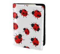 Housse de passeport à imprimé coccinelle, portefeuille de voyage fin et léger, accessoire de mode universel pour adultes