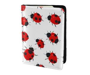 Housse de passeport à imprimé coccinelle, portefeuille de voyage fin et léger, accessoire de mode universel pour adultes