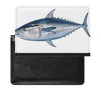 Housse de passeport avec fentes pour cartes en cuir - Étui étanche pour passeport Thunnus - Pour voyage, Thon Thunnus, Taille unique