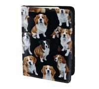 Housse de passeport avec imprimé bouledogues anglais, portefeuille de voyage fin et léger, accessoire de mode universel pour adultes