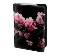 Housse de passeport avec imprimé fleurs de cerisier japonaises pour cartes et documents