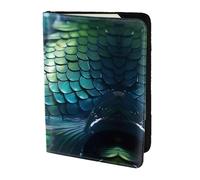 Housse de passeport avec imprimé poisson vert pour cartes et documents