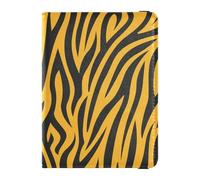 Housse de passeport en cuir avec motif animal jaune et noir