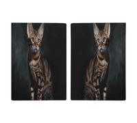 Housse de passeport en cuir avec motif chat du Bengale - Style minimaliste - Pour passeport - Pour homme et femme - 20,3 x 13,8 cm, Style :, 20.3x13.8cm