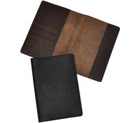 Housse de passeport en cuir Flags&Cup Marron TU