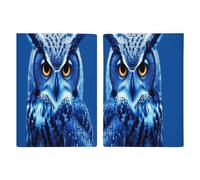 Housse de passeport en cuir motif hibou bleu minimaliste, pochette de voyage, porte-passeport pour homme et femme, 20,3 x 13,8 cm, Style :, 20.3x13.8cm